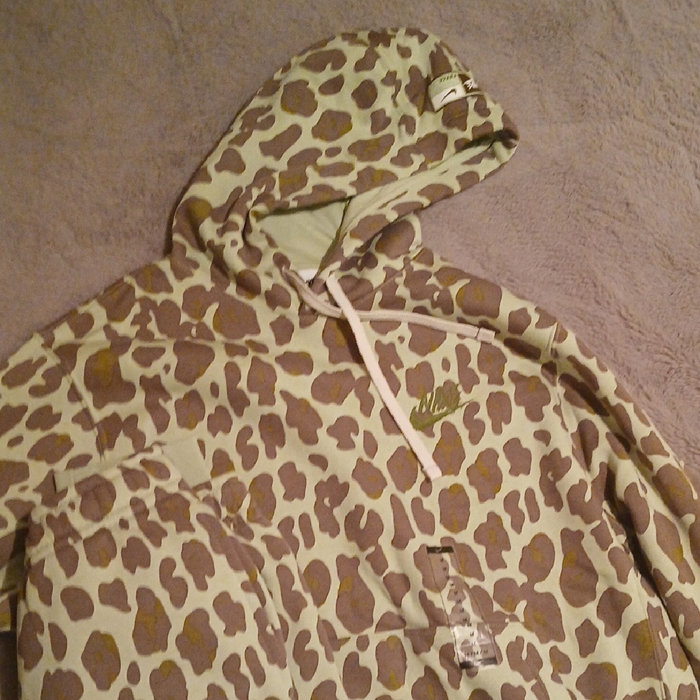 Nike Brown and Cream Animal Print Joggers